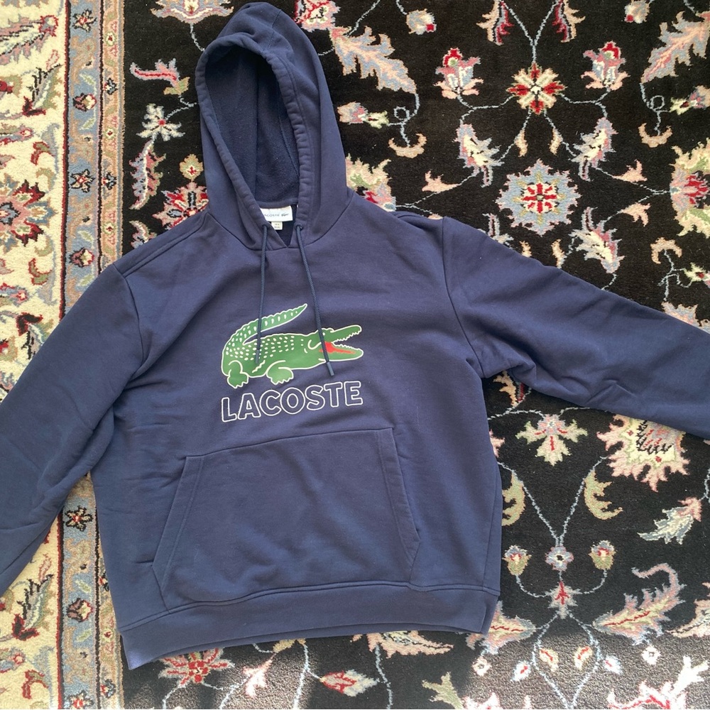 Lacoste Men's Blue Hoodie with Logo